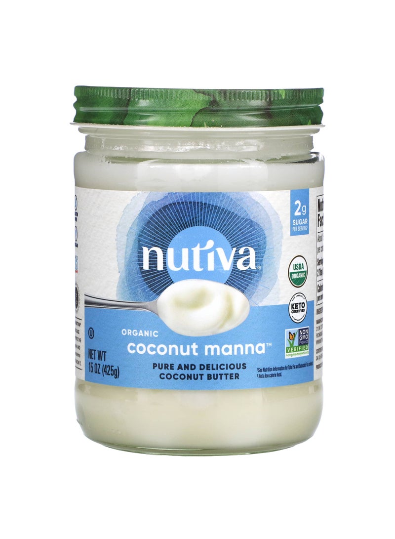 Organic Coconut Manna, Pure and Delicious Coconut Butter, 15 oz (425 g)